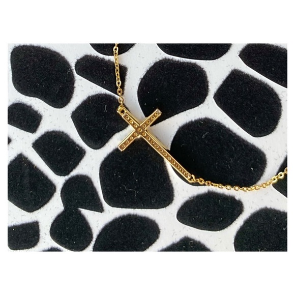 STERLING SILVER WHITE CROS CHAIN BRACELET - Picture 4 of 4